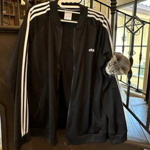 Adidas Classic 3-Stripe Track Jacket, Black, Size XL